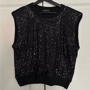 INC International Concepts Size :L Sequin Sleeveless Knit Sweater
